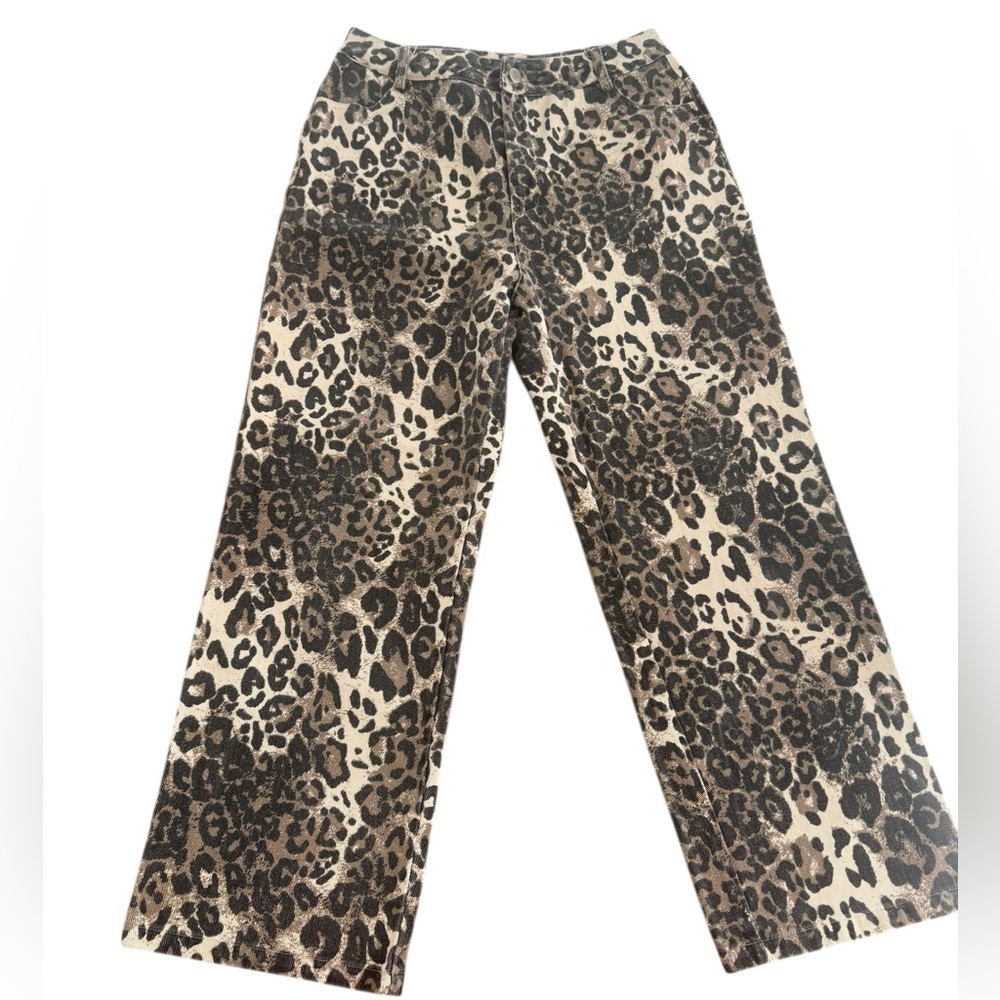 Papermoon Cheetah Print Jeans Size Large